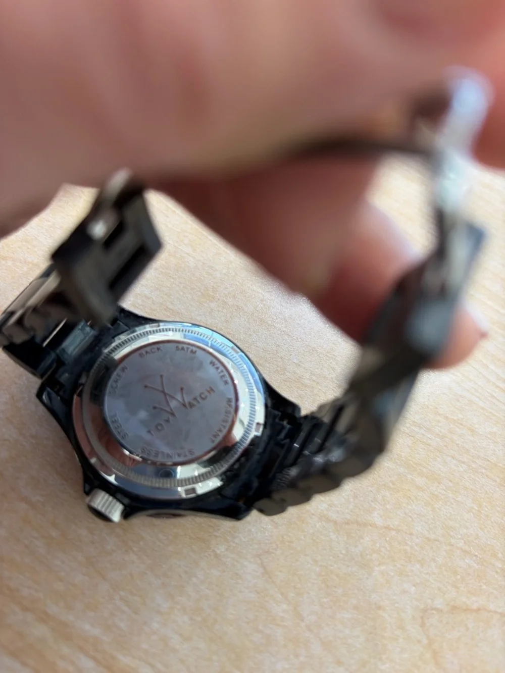 ToyWatch Black Plasteramic Bracelet Watch with Crystal Bezel